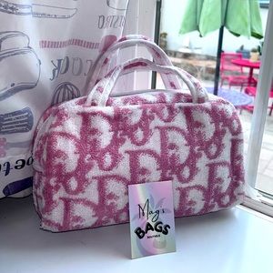 Dior: Trotter Terry Diorissimo Y2K Monogram Oblique Boston Bag (Pink)